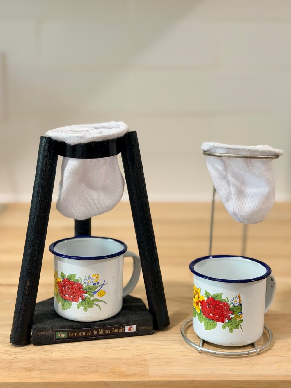 Brazilian Souvenir Coffee Filter Mini Mugs  (2 Sets) from Minas Gerais